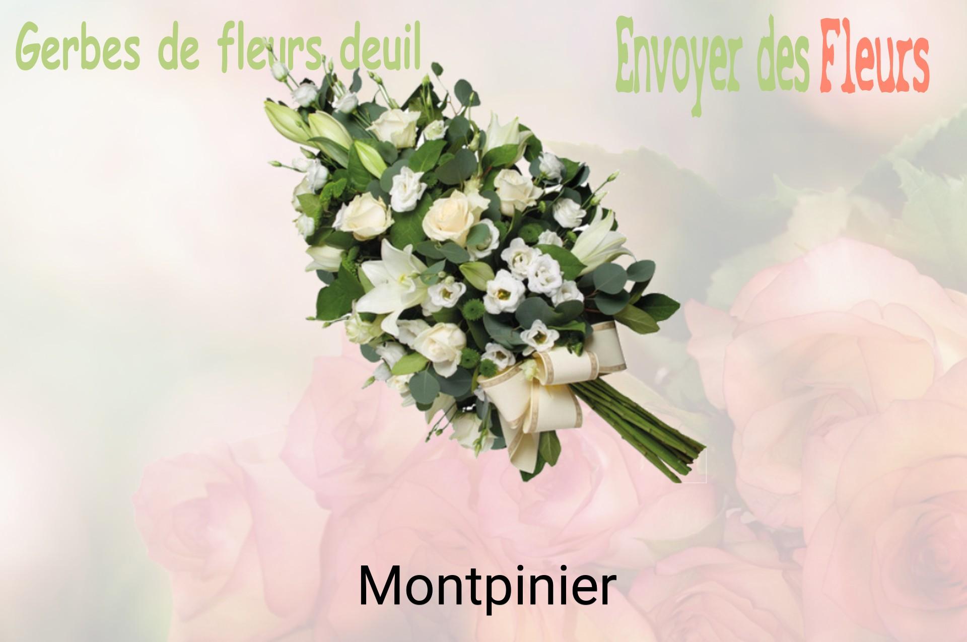 Gerbe de fleurs de deuil livrée à Montpinier